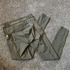 Outdoor Voices Green High Rise 7/8 Leggings